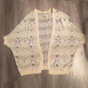 Mudd knit short-sleeve knit coverup/vest